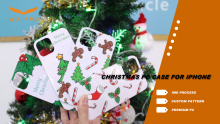 Christmas explosion mobile phone case IMD case PC phone case for iphone