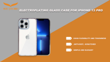New clear all-inclusive glass phone case cover for iphone 13 pro electroplating