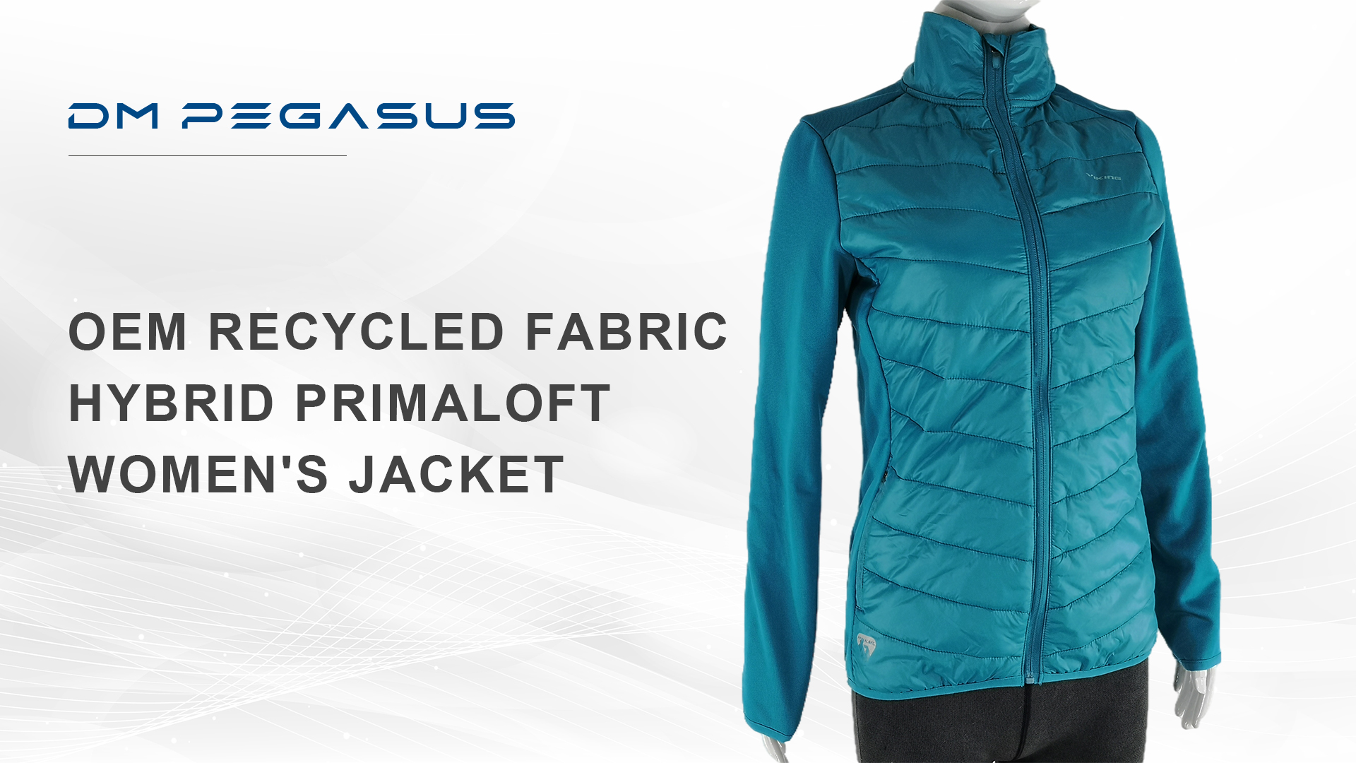 Tela de reciclaje OEM Jacket Hybrid Primaloft para mujeres