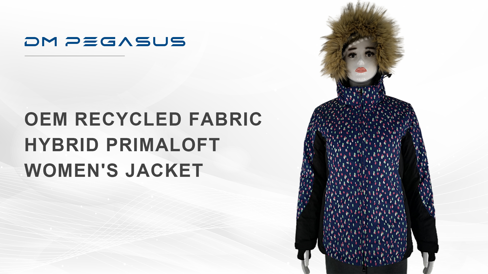 OEM 재활용 패브릭 하이브리드 Primaloft 여성 재킷
