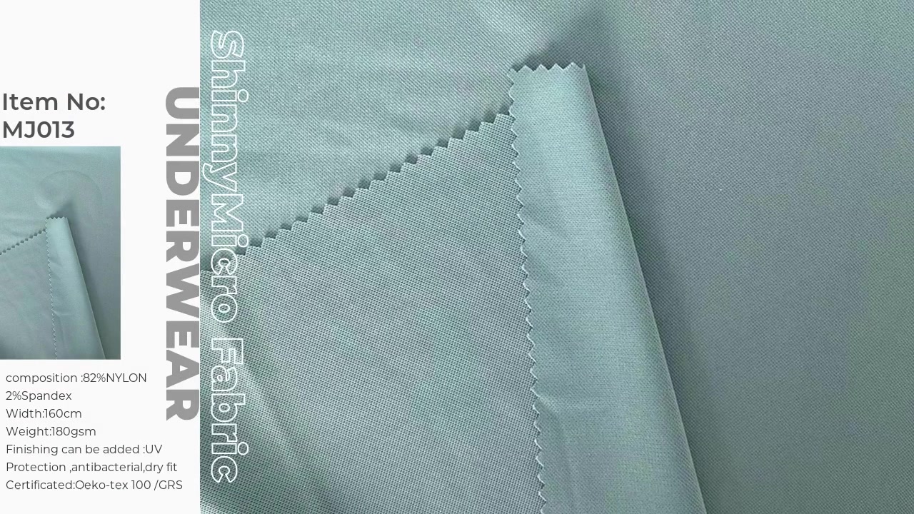 Shinny Micro Fabric for Underwear, Swimsuit, Tablecloth, Swim Cap, Yoga Clothing and Gear, Sportsbra Tank Top Thong