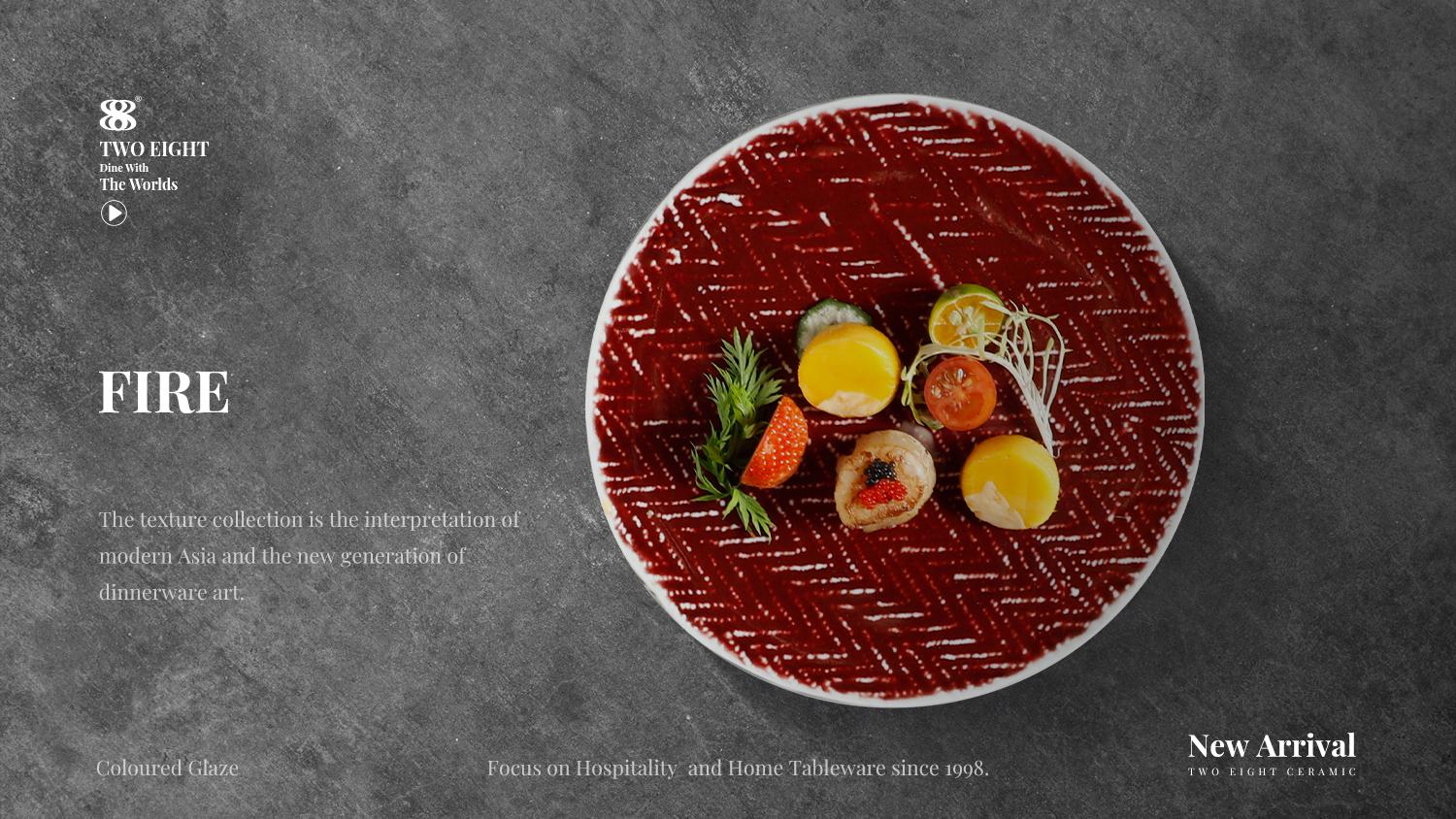 TEXTURE COLLECTION - 2021 New Design High Temperature Porcelain Dinnerware Sets Unique Design Ceramic Sets For Restaurant Hotel