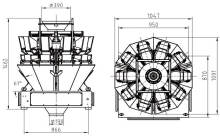 weighing filling packing system for industry plastic parts