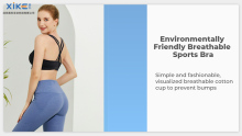 Xike Ladies High-End Environmentally Friendly Breathable Sports Bra High-Strength Shockproof Sports Bra Customization
