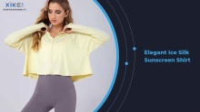 Xike New Women'S Sports Sunscreen Top Loose And Elegant Ice Silk Sunscreen Shirt Customization