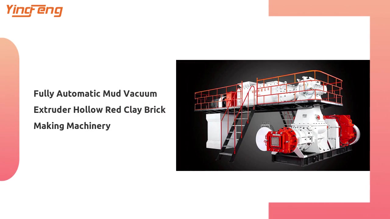 Maquinaria de fabricación de ladrillos de arcilla roja hueca con extrusora de vacío de lodo completamente automática VP90