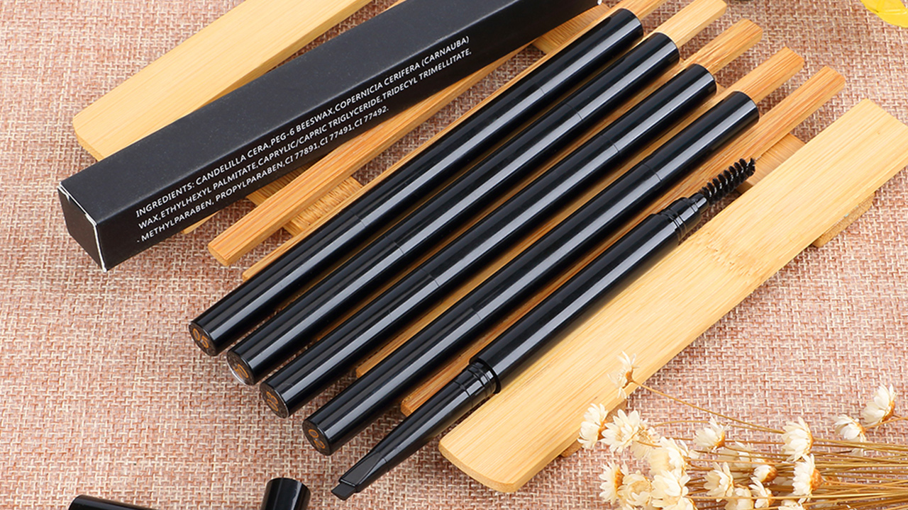5 ألوان طويلة الأمد للماء Microblade قلم الحواجب بدون شعار