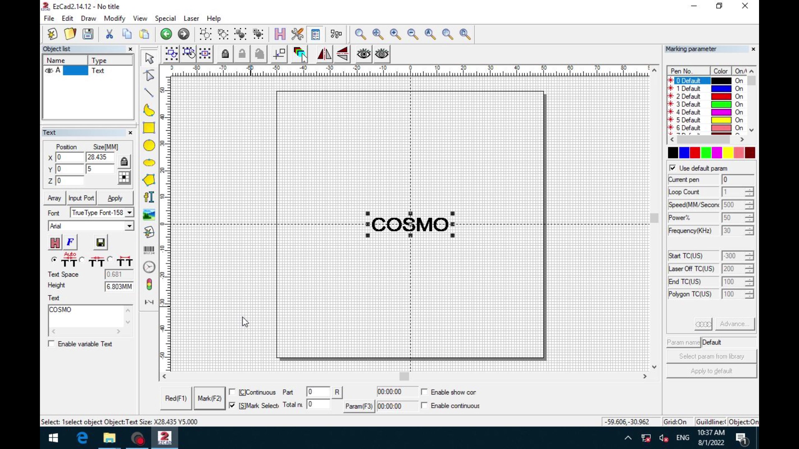 according to the instructions in the video, enter the content to be marked in the marking software