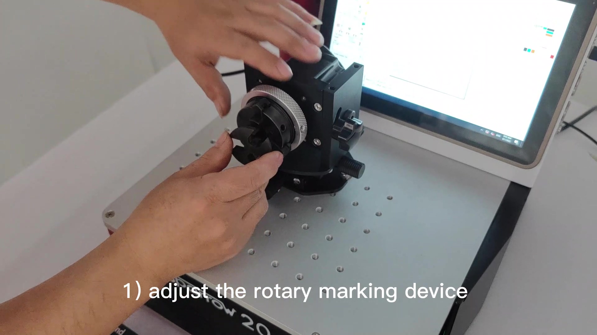 adjust the rotary marking device