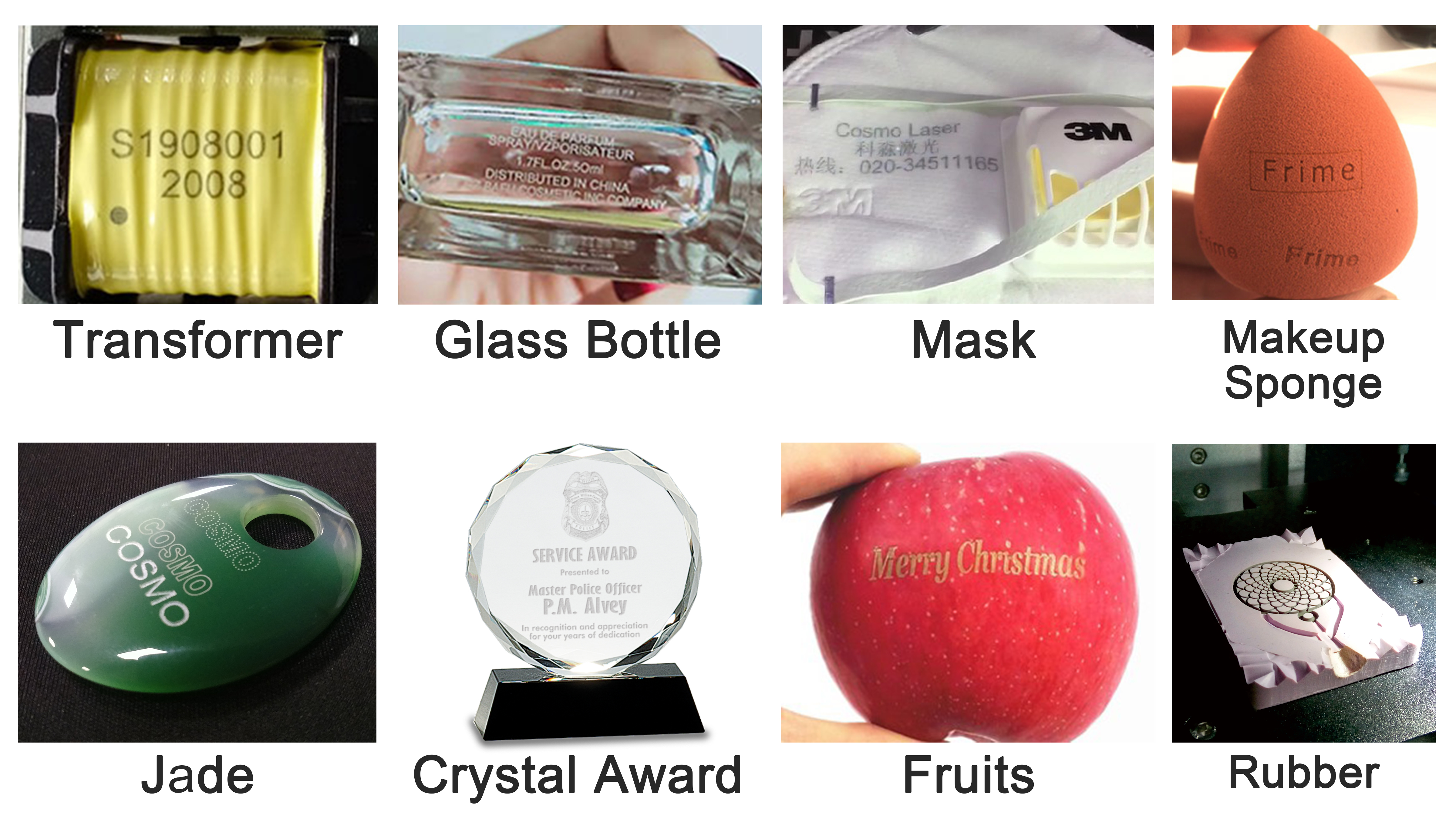 UV laser marking machine samples