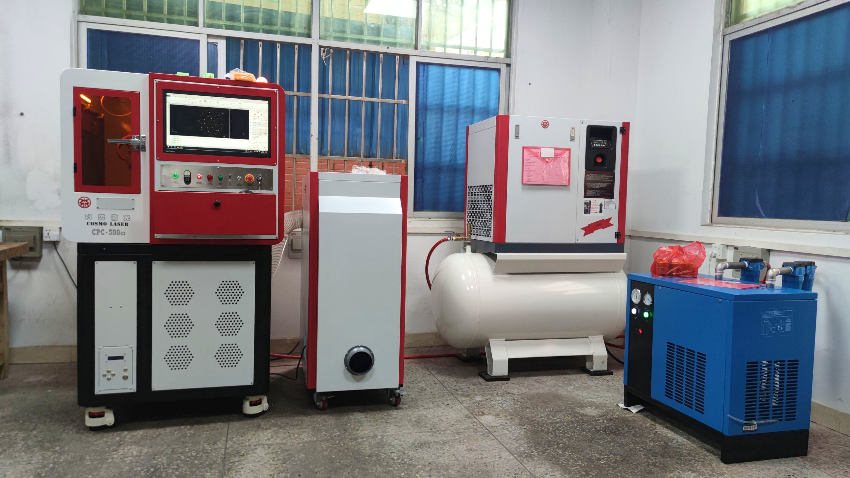 cosmo fiber laser cutting machine combination