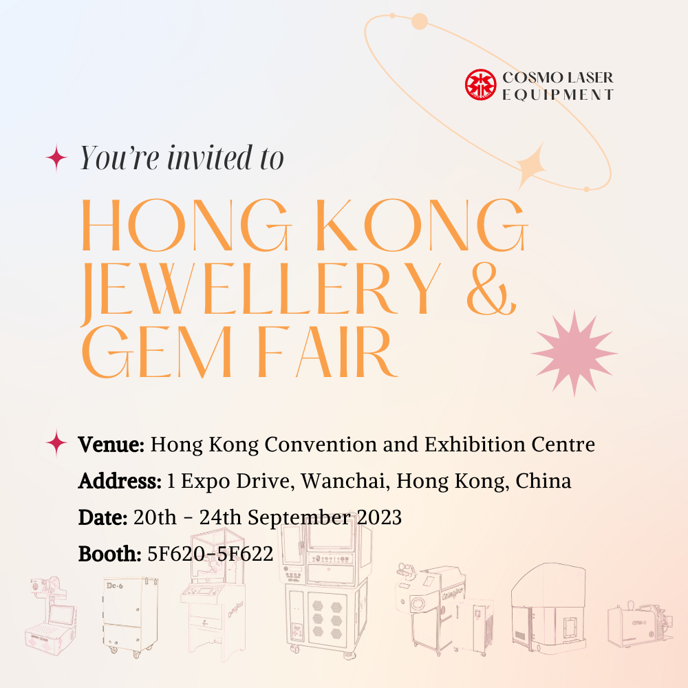 invitation of Jewellery Gem WORLD Hong Kong by cosmo laser