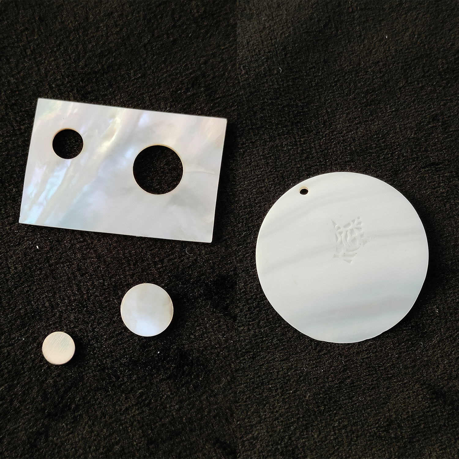 mother of pearl laser cutting and engraving samples