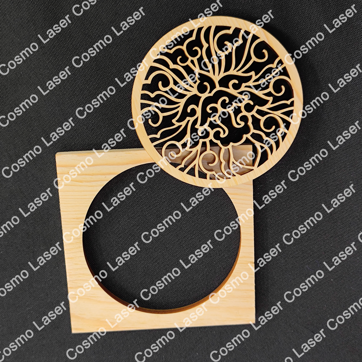 Cosmo UV laser wood cutting