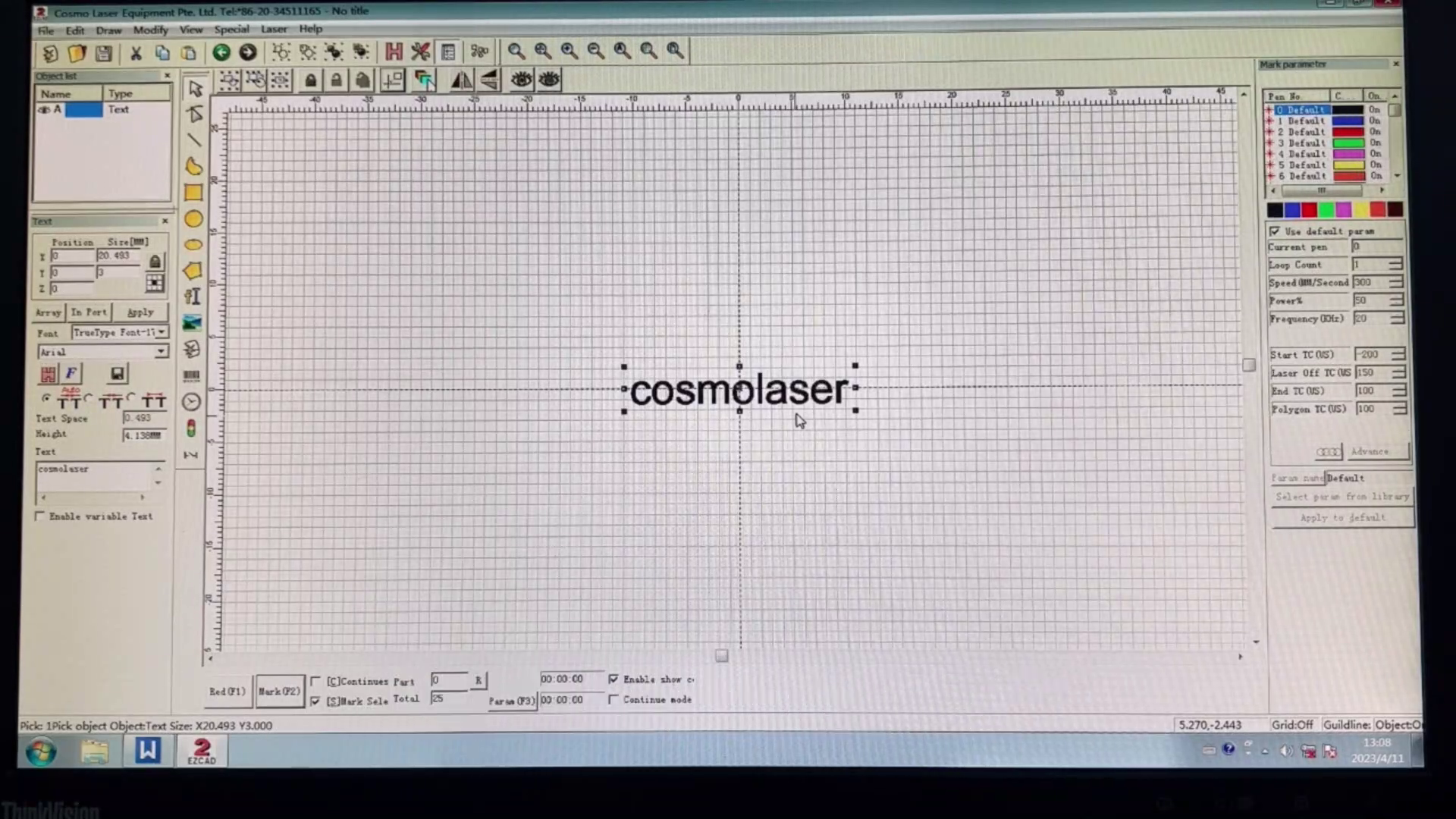 cosmo laser marking machine