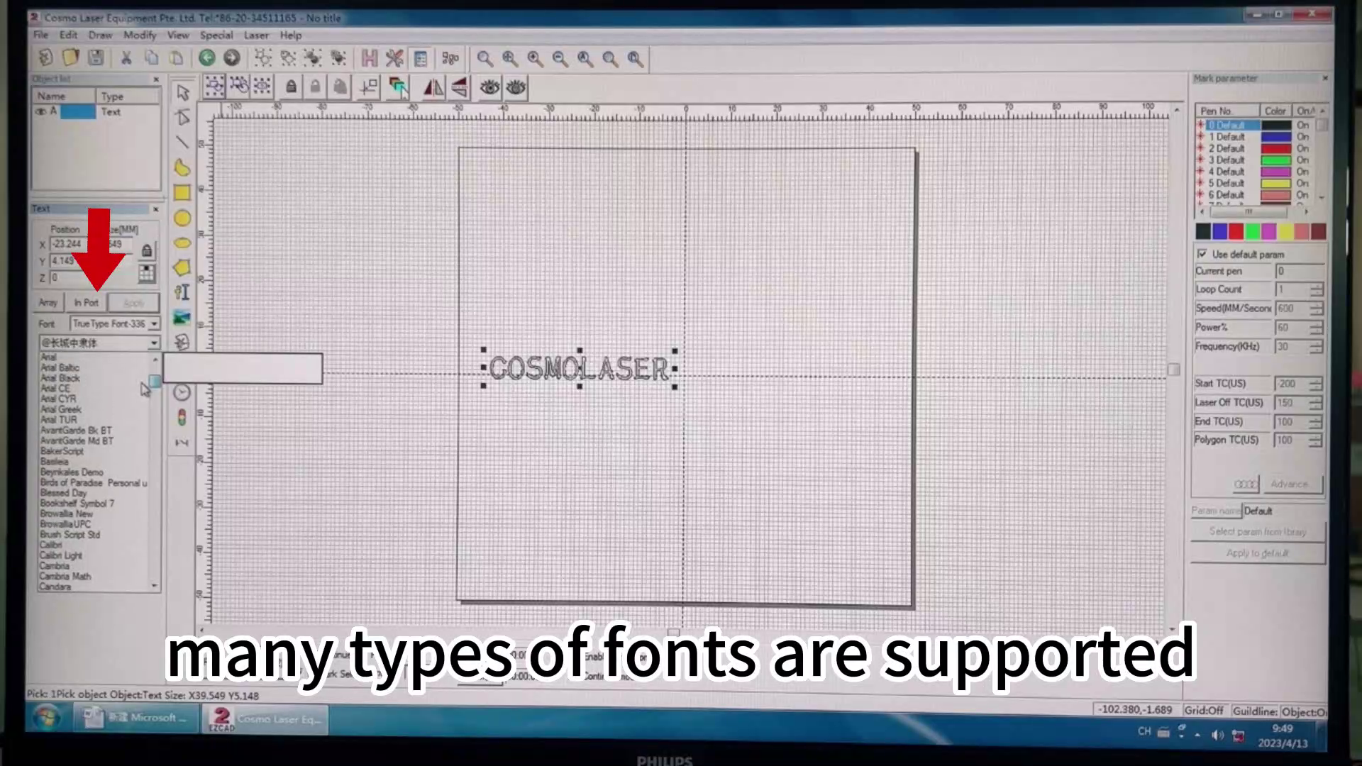 cosmo laser marking machine