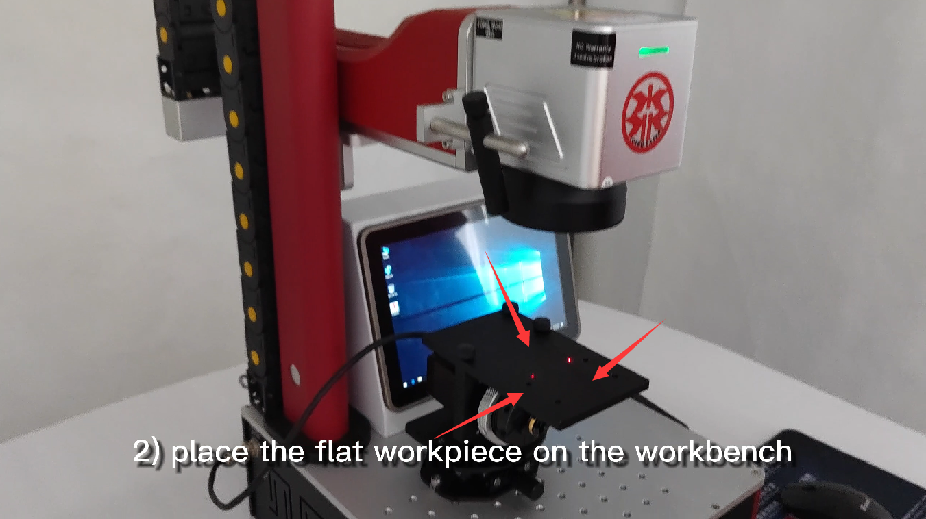 place the flat workpiece on the workbench