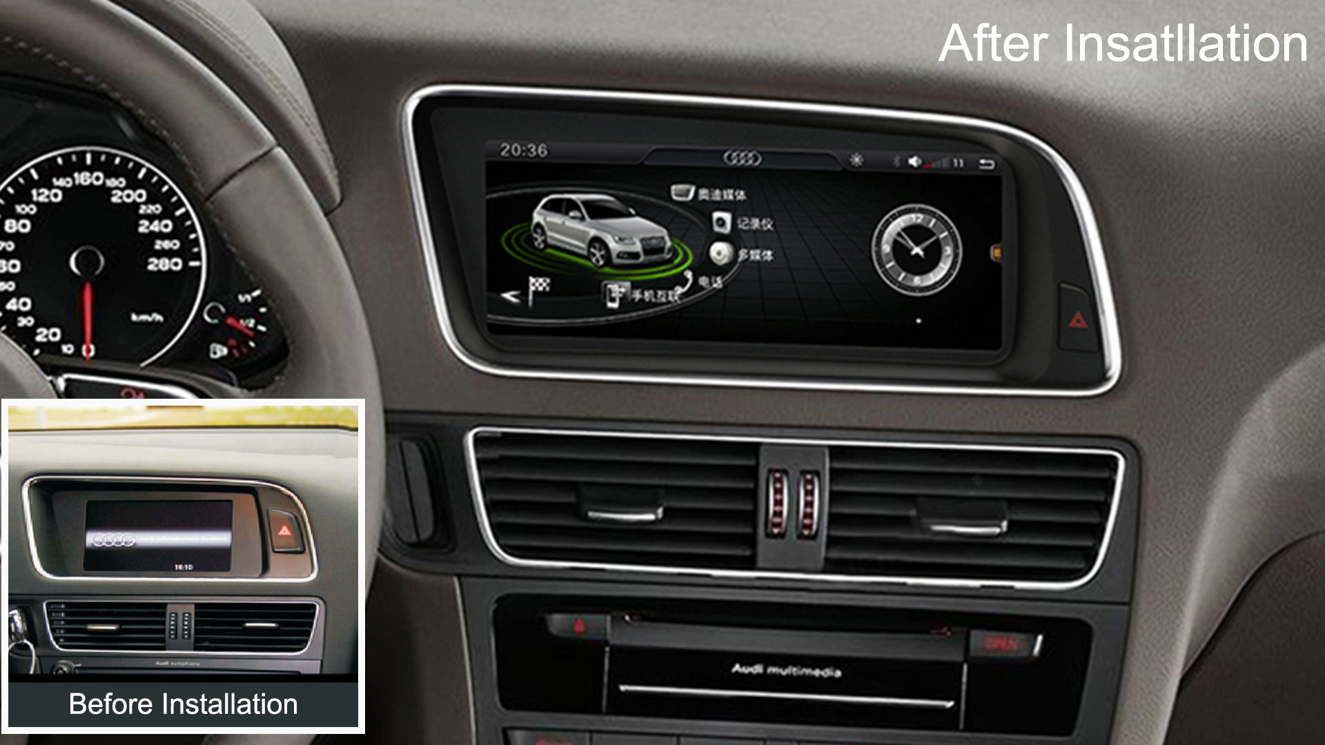 8.8 Inch Car Radio Android Multimedia player Autoradio for Audi Q5 2009