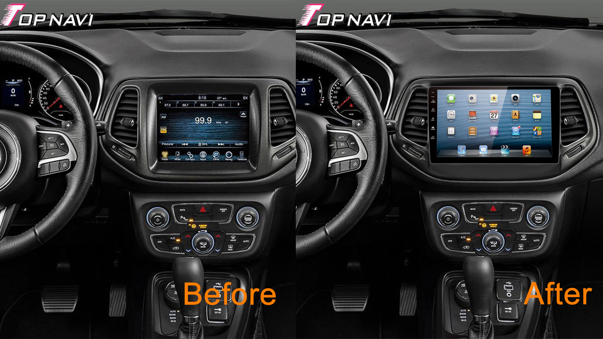 For Jeep Compass 20172018 Android Car Radio Multimedia Video Player