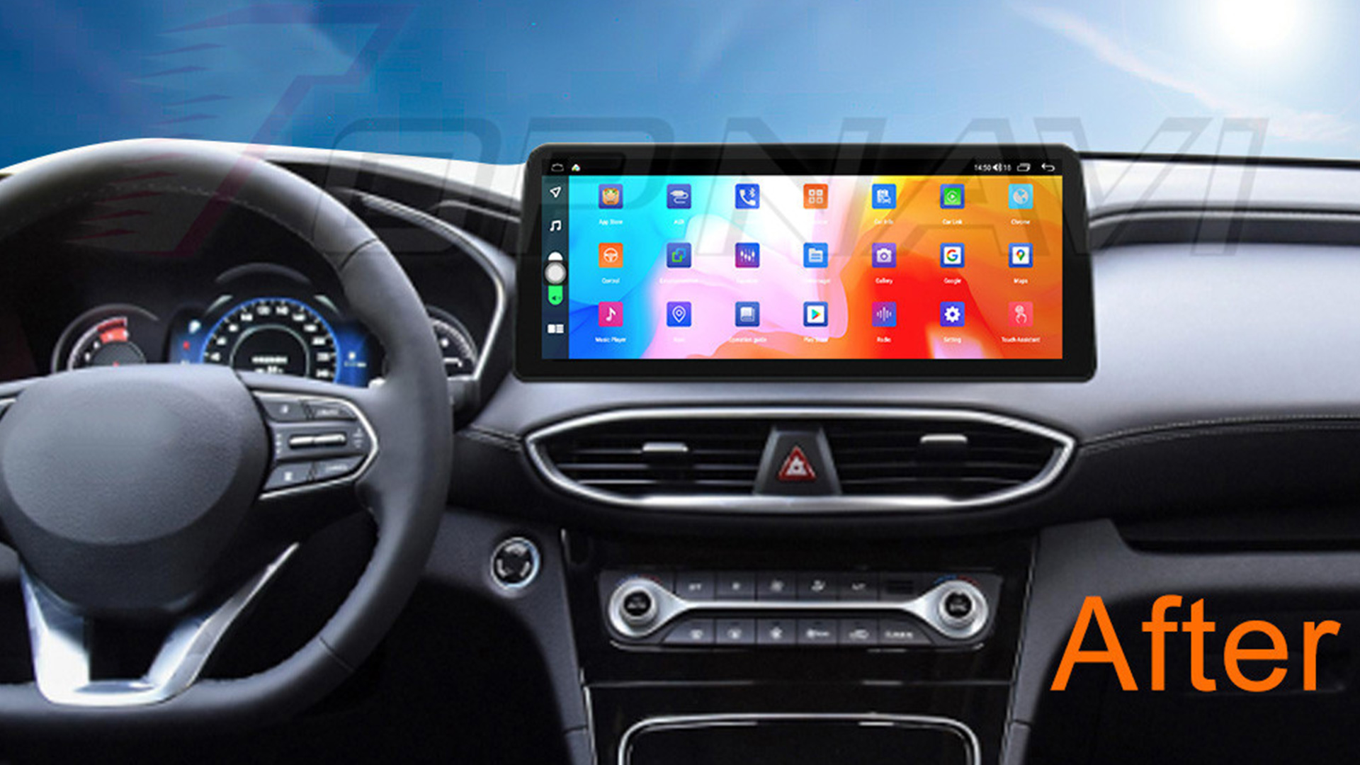  12.3 inch For Hyundai Santafe 2019-2021 Car Radio Multimedia Video Player Navigation stereo GPS Android Products | Top Navi 