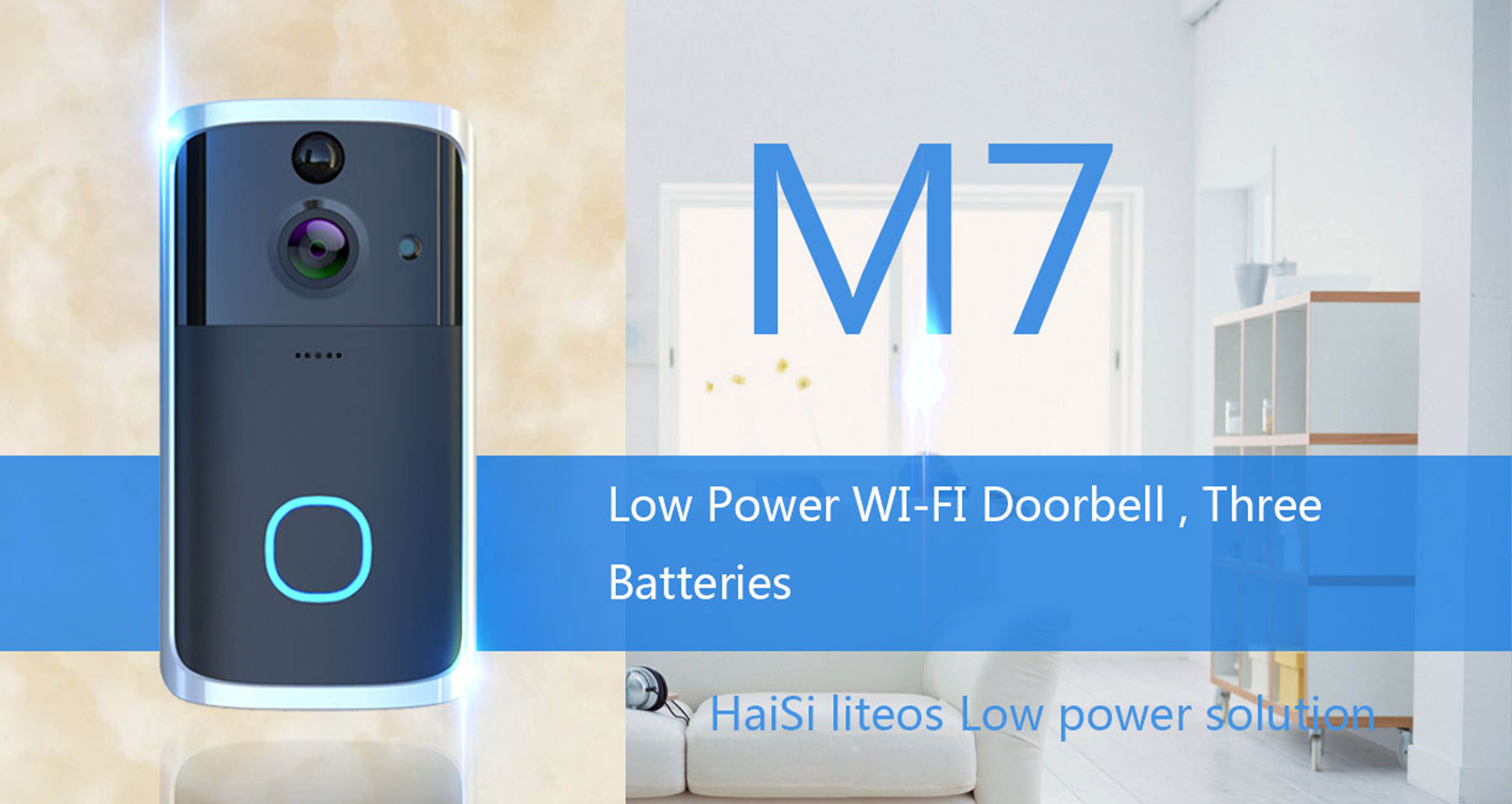 Smart Home Video Doorbell Build in Rechargeable Battery with 2Way