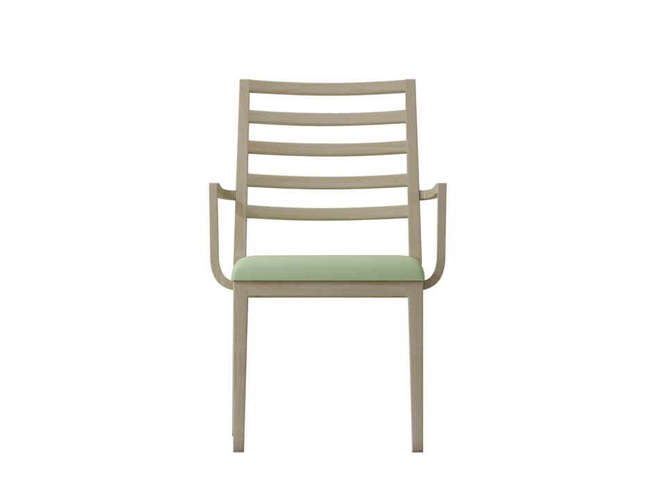 Κλασική στοίβαξη καρέκλες τραπεζαρίας από ξύλο αλουμινίου με μπράτσα για ηλικιωμένους Yumeya YW5663