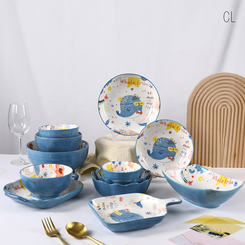 Blue pottery dinner set blue pottery dishes blue ceramic plate set