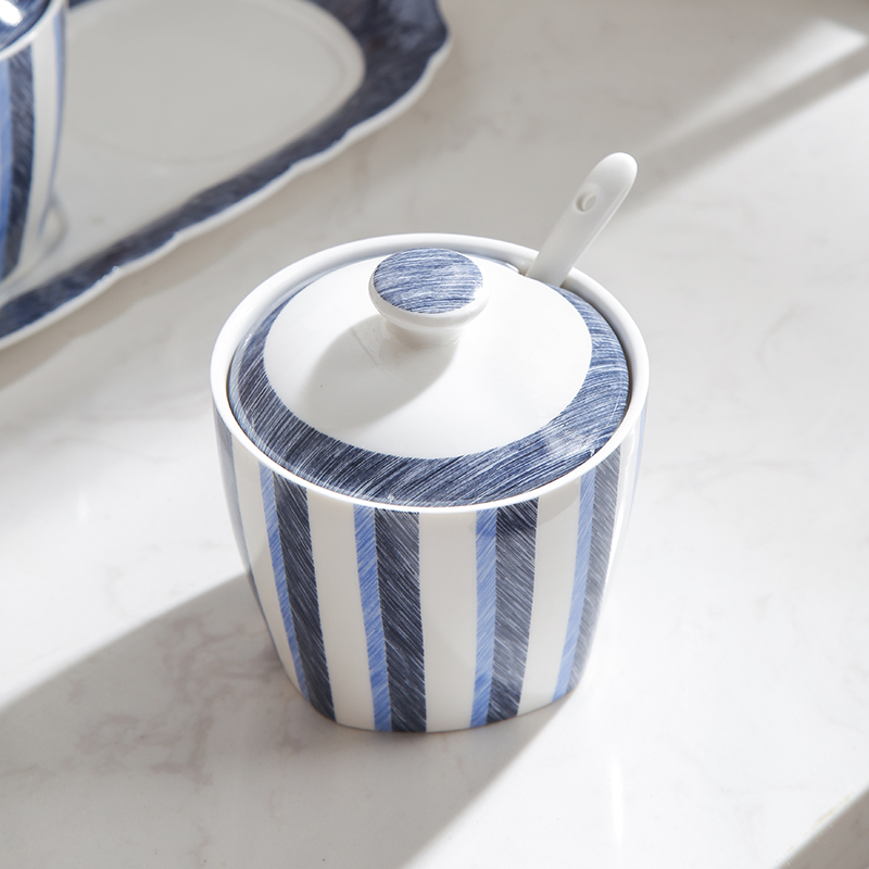 Nordic ceramic seasoning pot kitchen household seasoning box european