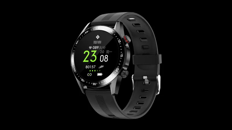 Leather Round Screen BP Smart Watches Men Wrist Smartwatch BT Call Music Phone watches Business Smart Watch