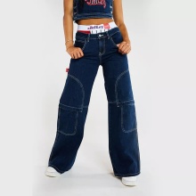 DiZNEW 2022 bootcut stacked stylish jeans for women jeans