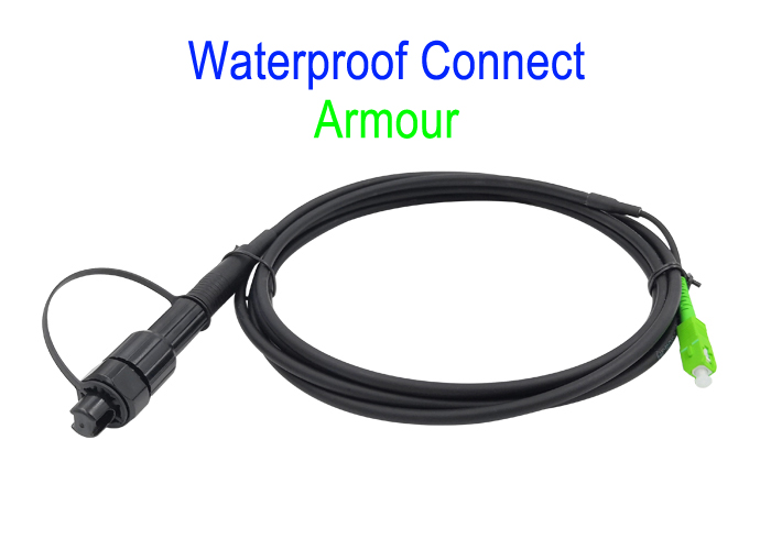 Black Fiber Optical Patch Cord LSZH G657A2 Corning Armour