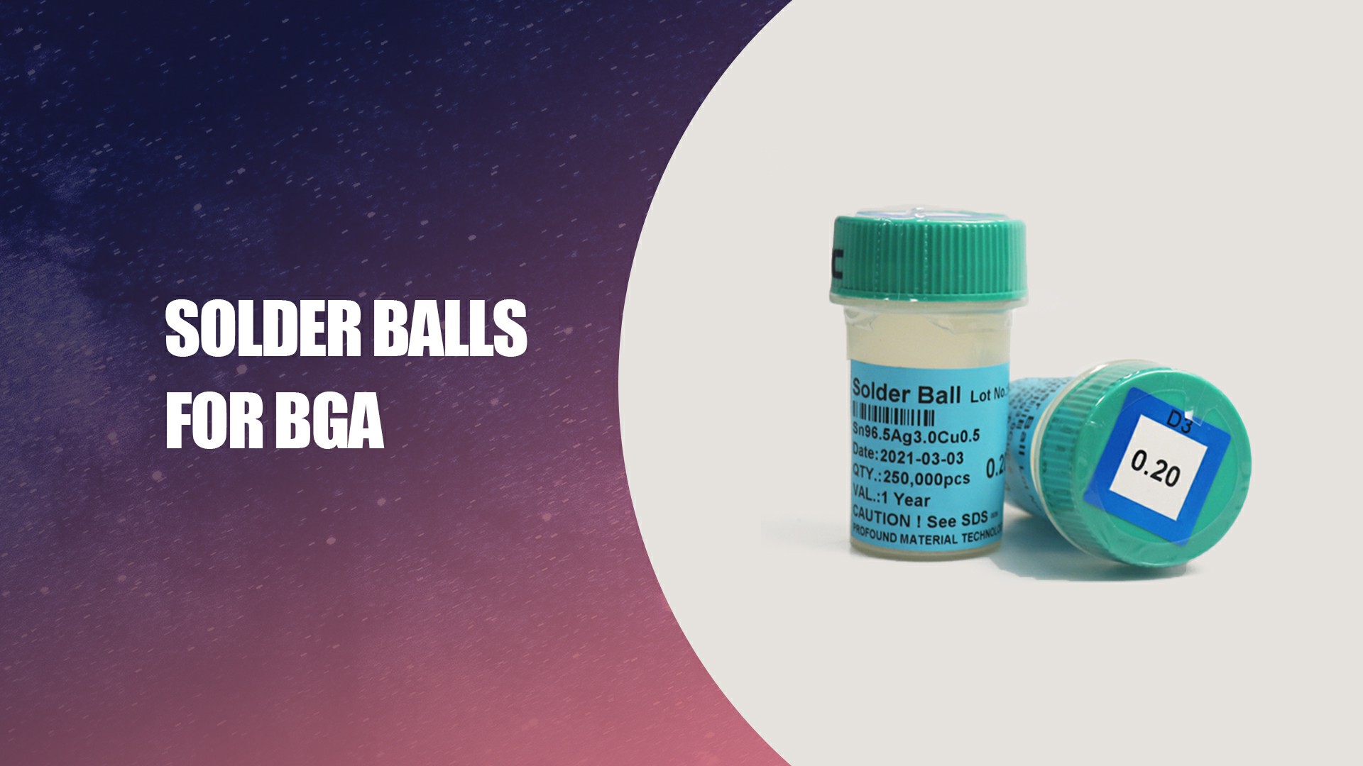 Intro al Solder Balls por BGA DAYIFENG
