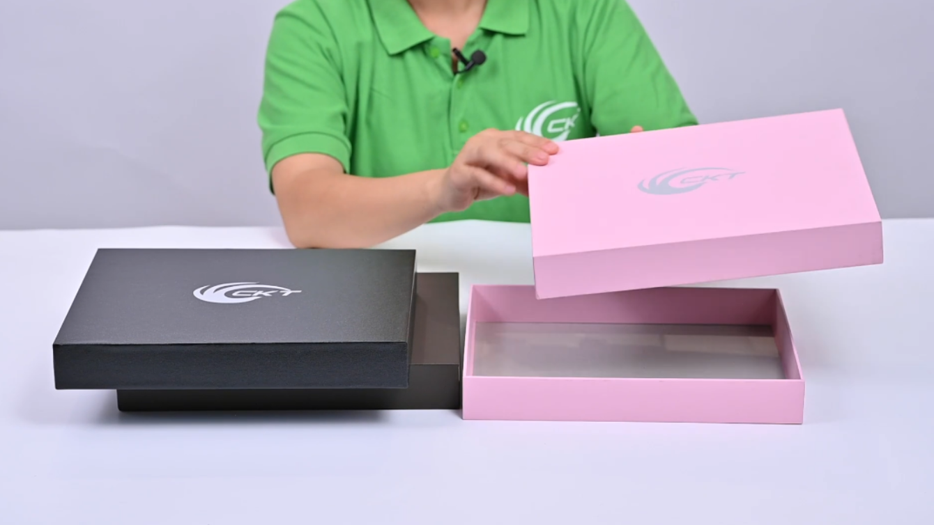 Caja de regalo de embalaje de papel de cartón de caja de embalaje cosmético CKT personalizada