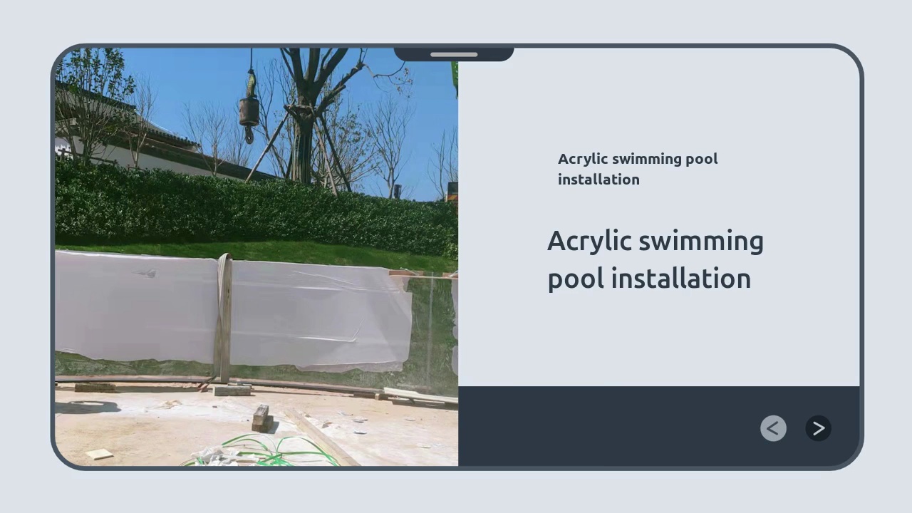 Acrylic swimming .pool installation.Acrylic swimming pool .installation.