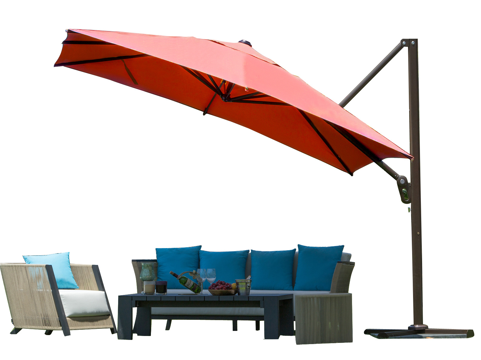 High Quality Little Sicily Square Cantilever Roma Parasol Wholesale Guangzhou Howvin Outdoor