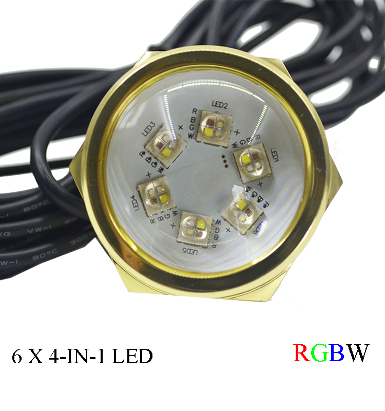Professional RGBW LED Boat Drain Plug Lights 27W RGB IP68 WiFi