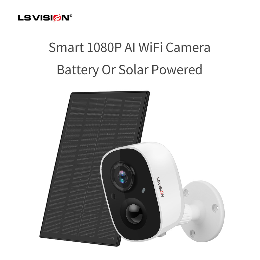 Smart 1080P AI battery or solar WiFi camera