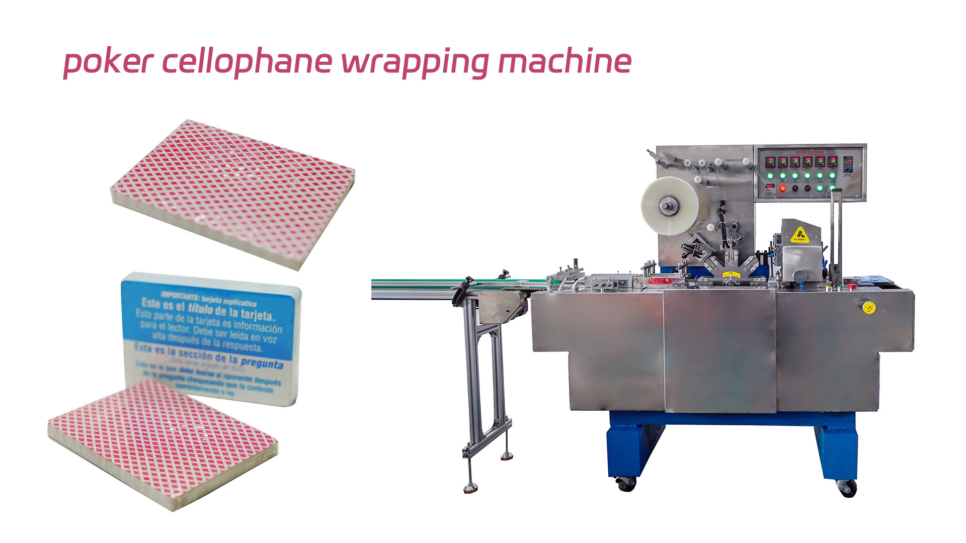 Poker Cellophane Wrapping Machine For Good Packing with Tear Tape Wanbon