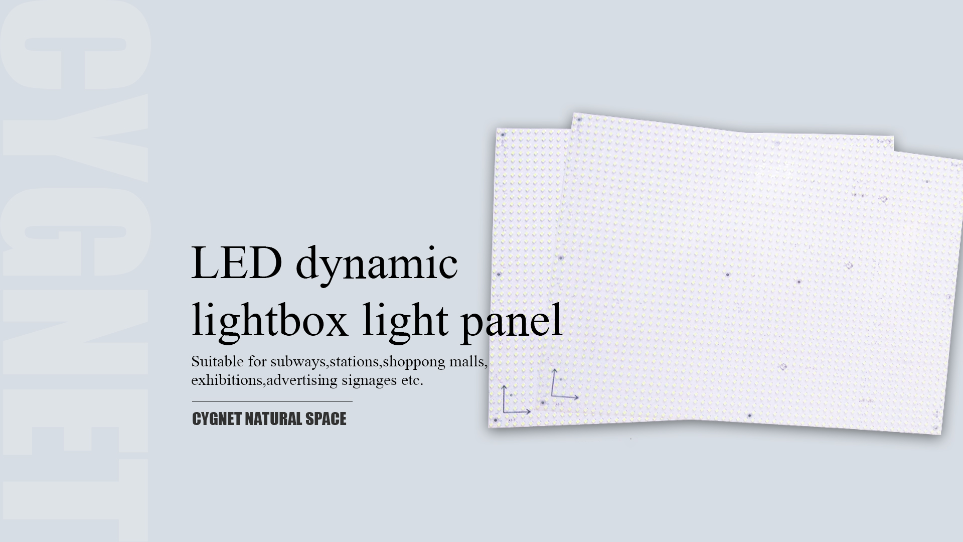 LED dynamic lightbox light panel