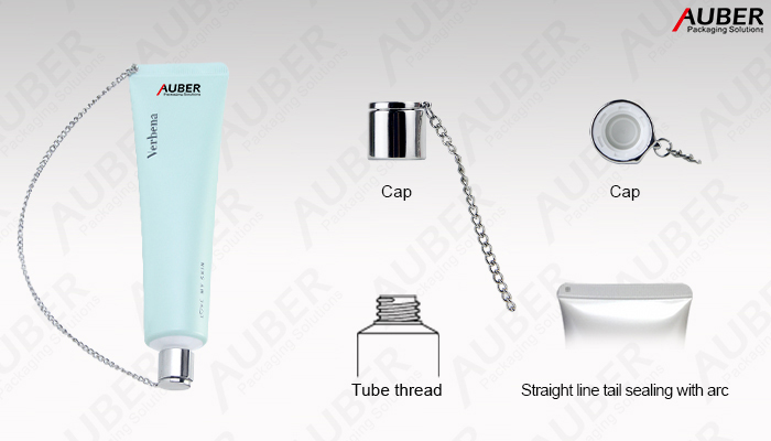 Auber Packaging D19mm tube of hand cream with chain cap | Auber Packaging