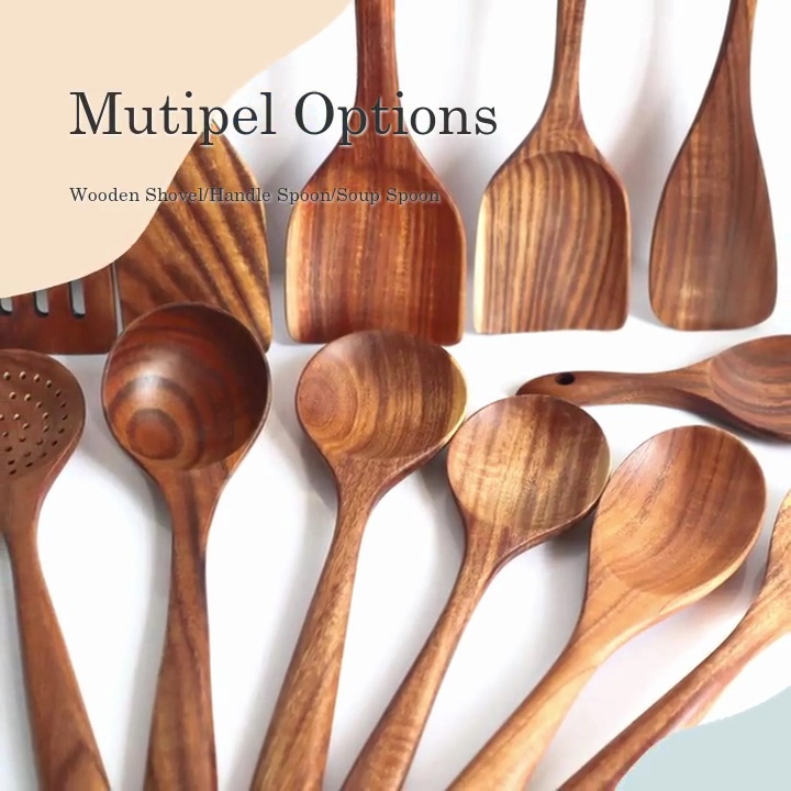 Mutipel Options.Wooden Shovel/Handle Spoon/Soup Spoon.