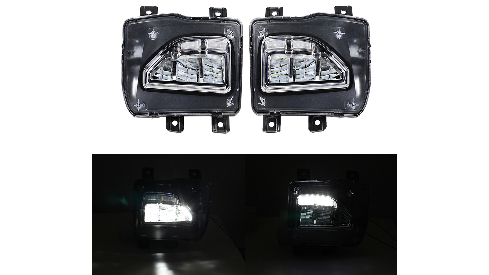 For 2016-2018 Chevrolet Silverado 1500 Bright LED Fog Lights Driving Bumper Lamps DRL