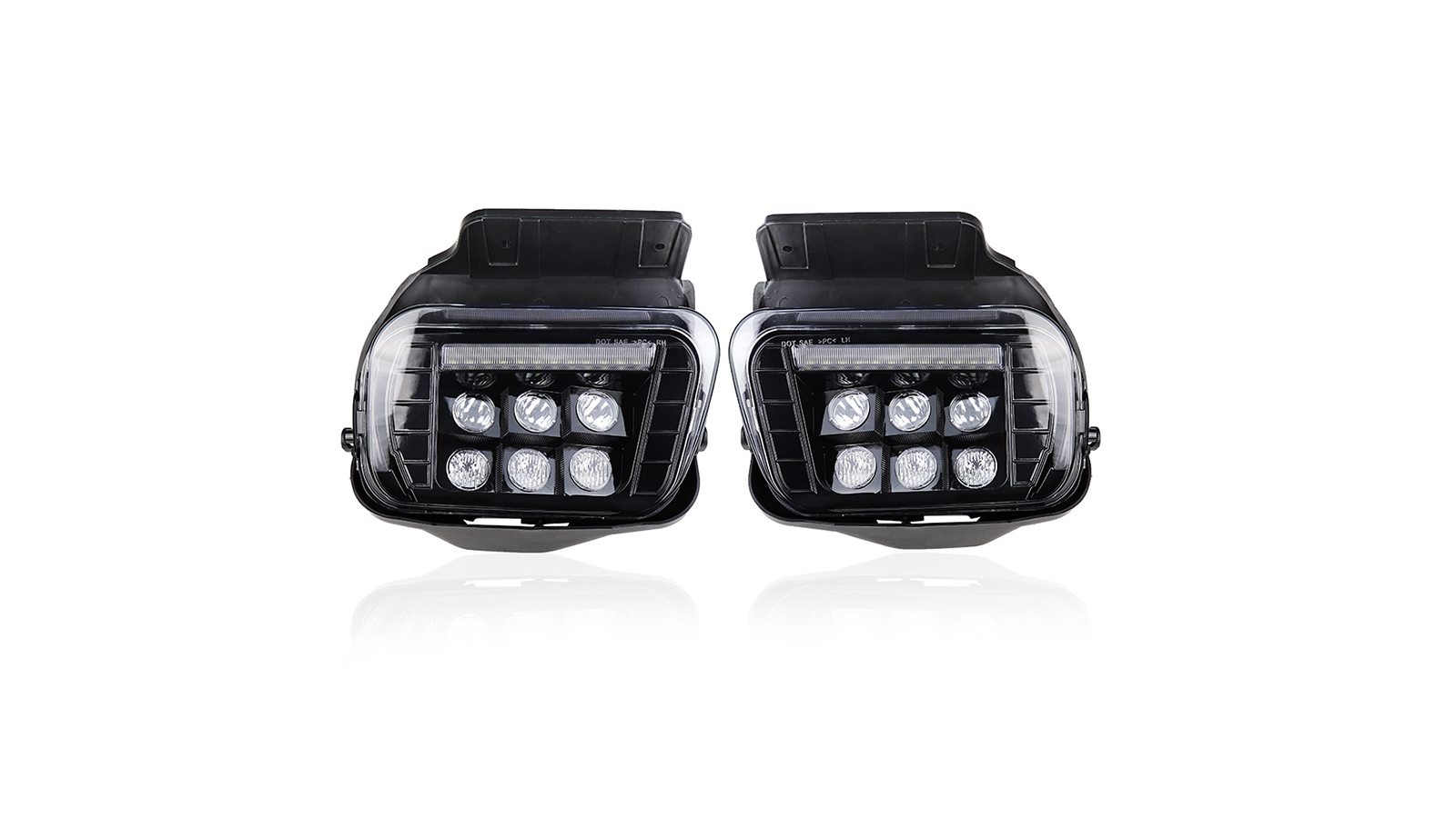 Pair For 03-06 Chevy Silverado/Avalanche LED Front Bumper Fog Light Lamp W/DRL