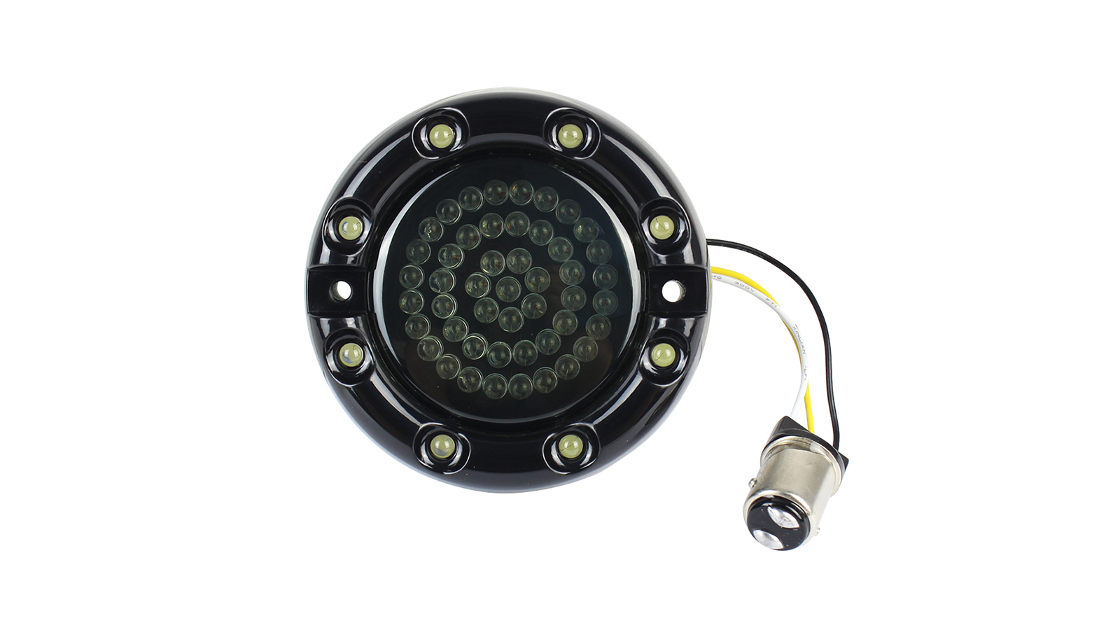1157 3-1/4 Flat White Amber LED Running Light Signal Inserts Motorcycle LED Turn Signal Light