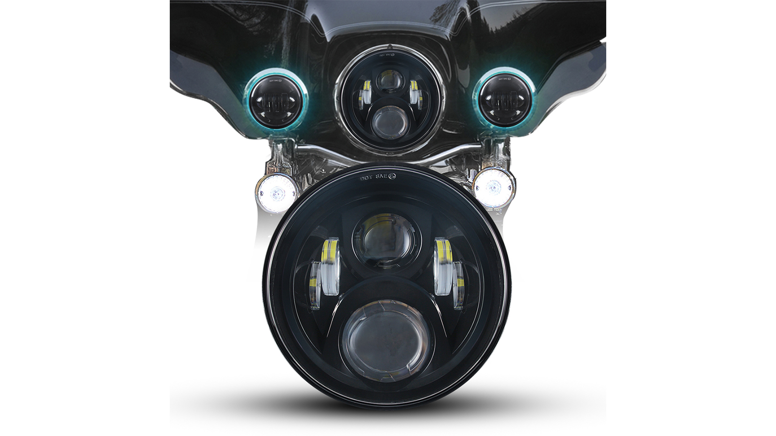 Head Light For Motorcycle Led Head Light 7 inch For Motorcyle Lighting System Motorcycle LED Headlight