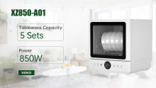5 Sets Capacity Hotair Dry Smart Countertop Dishwasher XZ850-A01