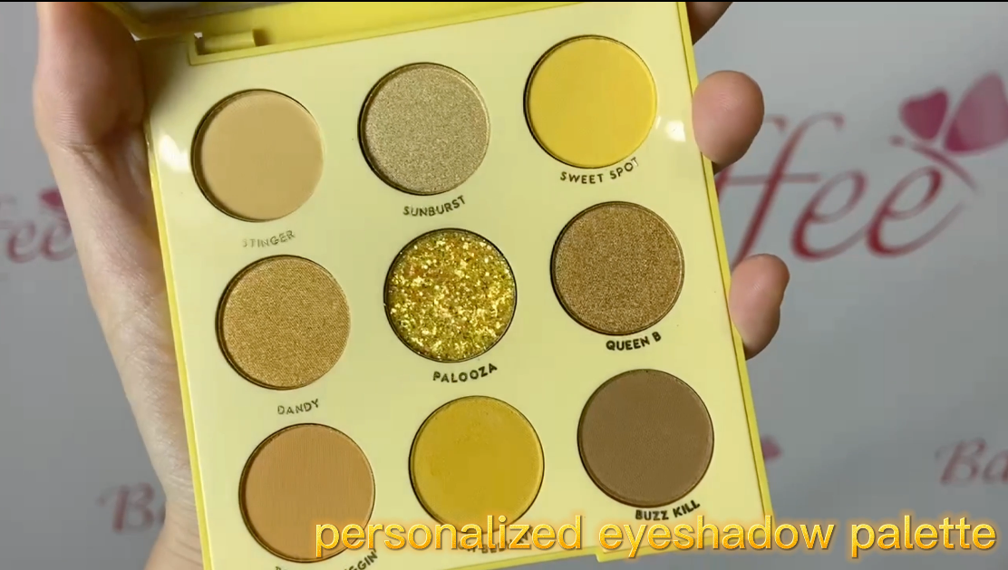 Professional Yellow color Banffee eyeshadow palette OEM ODM manufacturers