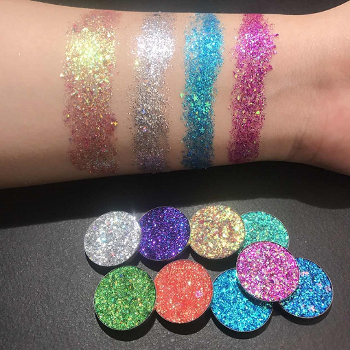 What is Pressed Glitter Eyeshadow and How to Use It? Banffee Makeup
