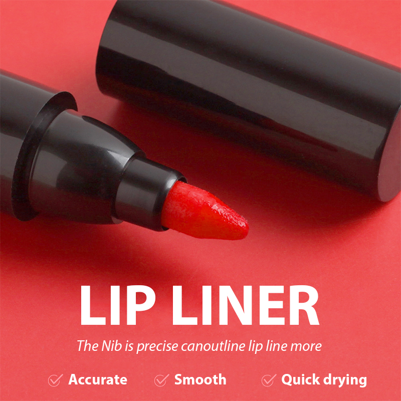 Lipliner Wasserfest & Lippenstift 2-in-1 - Langanhaltend Matte Nude-Nuancen, Für Ombré-Effekt