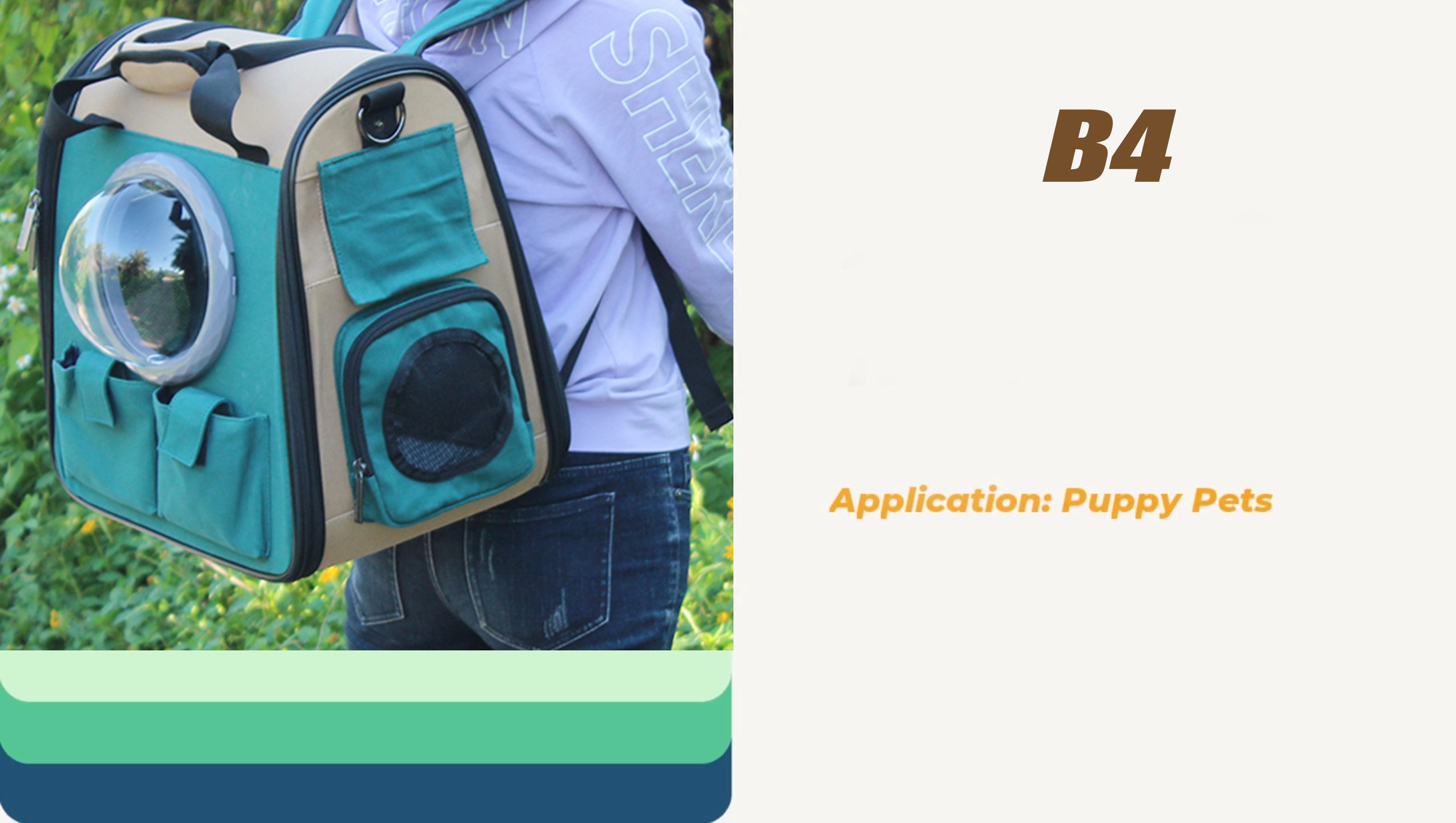 Travel Soft-Sided Backpack Breathable Mesh Transparent PVC Travel Pet Bag